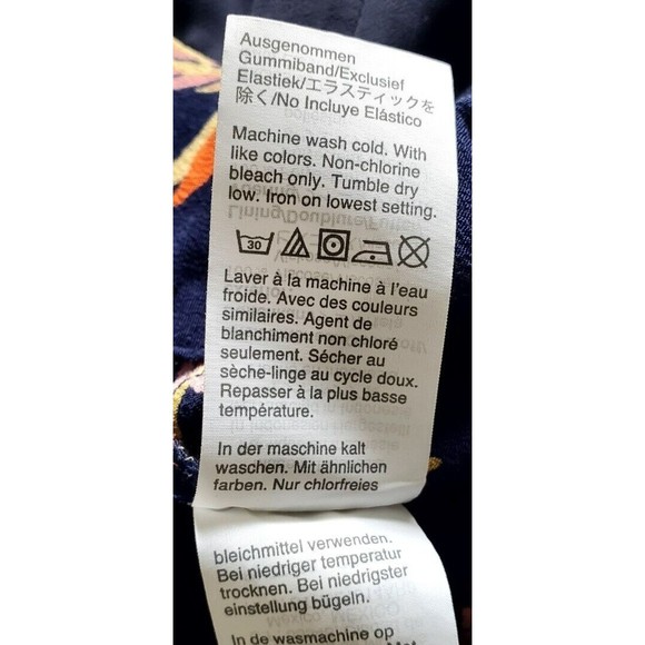 Madewell Womens Sz 12 Tie-Front Culotte Blue Floral Jumpsuit Zip Close EUC - Picture 6 of 7